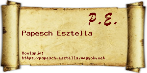 Papesch Esztella névjegykártya